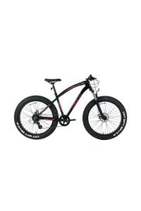 BİSAN SAVAGE FT1 FAT BİKE SİYAH KIRMIZI 26 JANT ALTUS 1X8 VİTES KADRO 18-46CM BLC