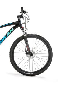 2024 Bisan MTX 7200 26'' Dağ Bisikleti Siyah Mavi, 39.5 cm Alüminyum Kadro, 24 Vites, M Disk Fren