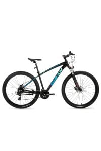 2024 Bisan MTX 7200 26'' Dağ Bisikleti Siyah Mavi, 39.5 cm Alüminyum Kadro, 24 Vites, M Disk Fren