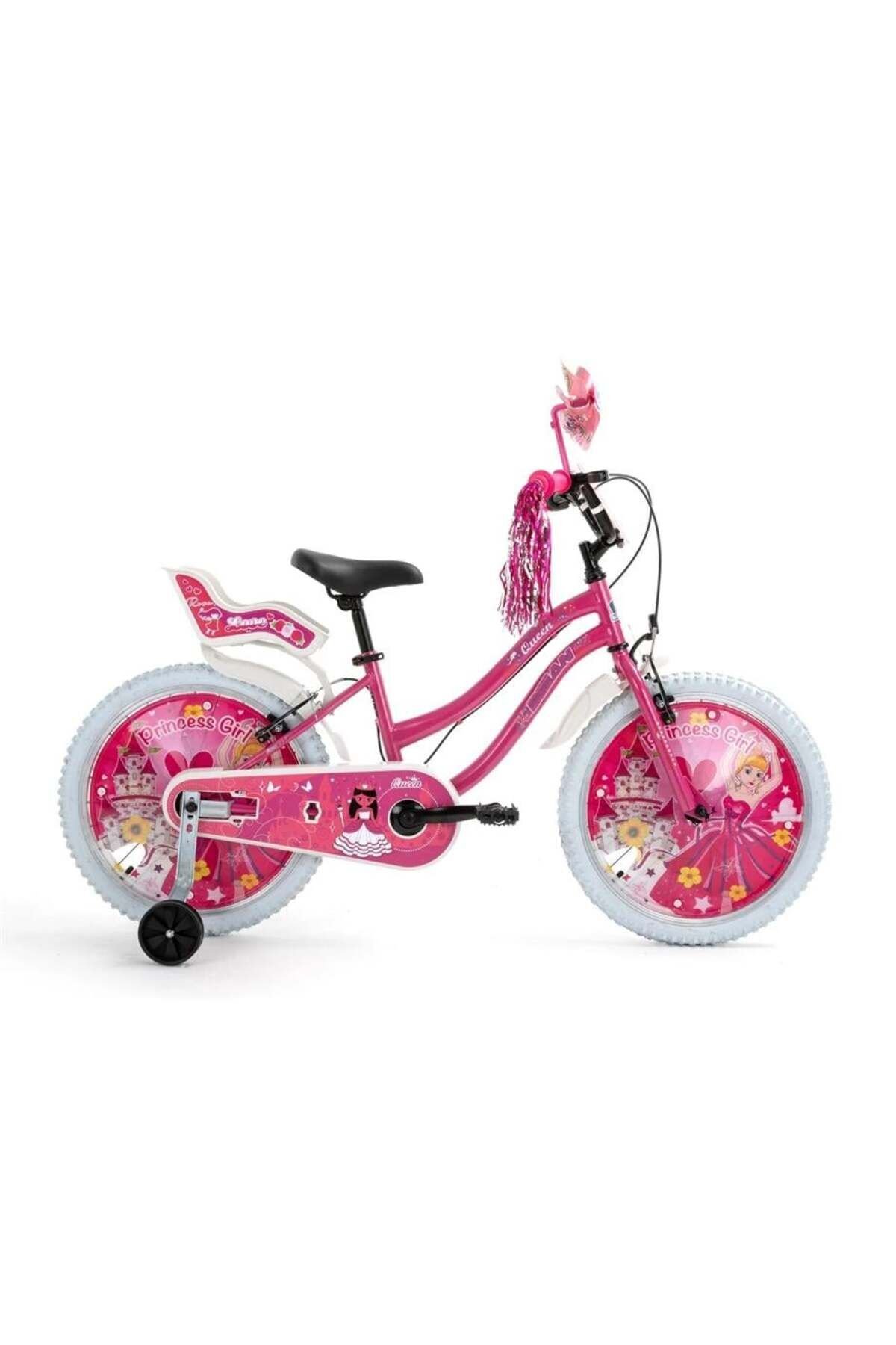 BİSAN QUEEN KIZ ÇOCUK BİSİKLETİ 30CM V 20 JANT METALİK PEMBE PEMBE