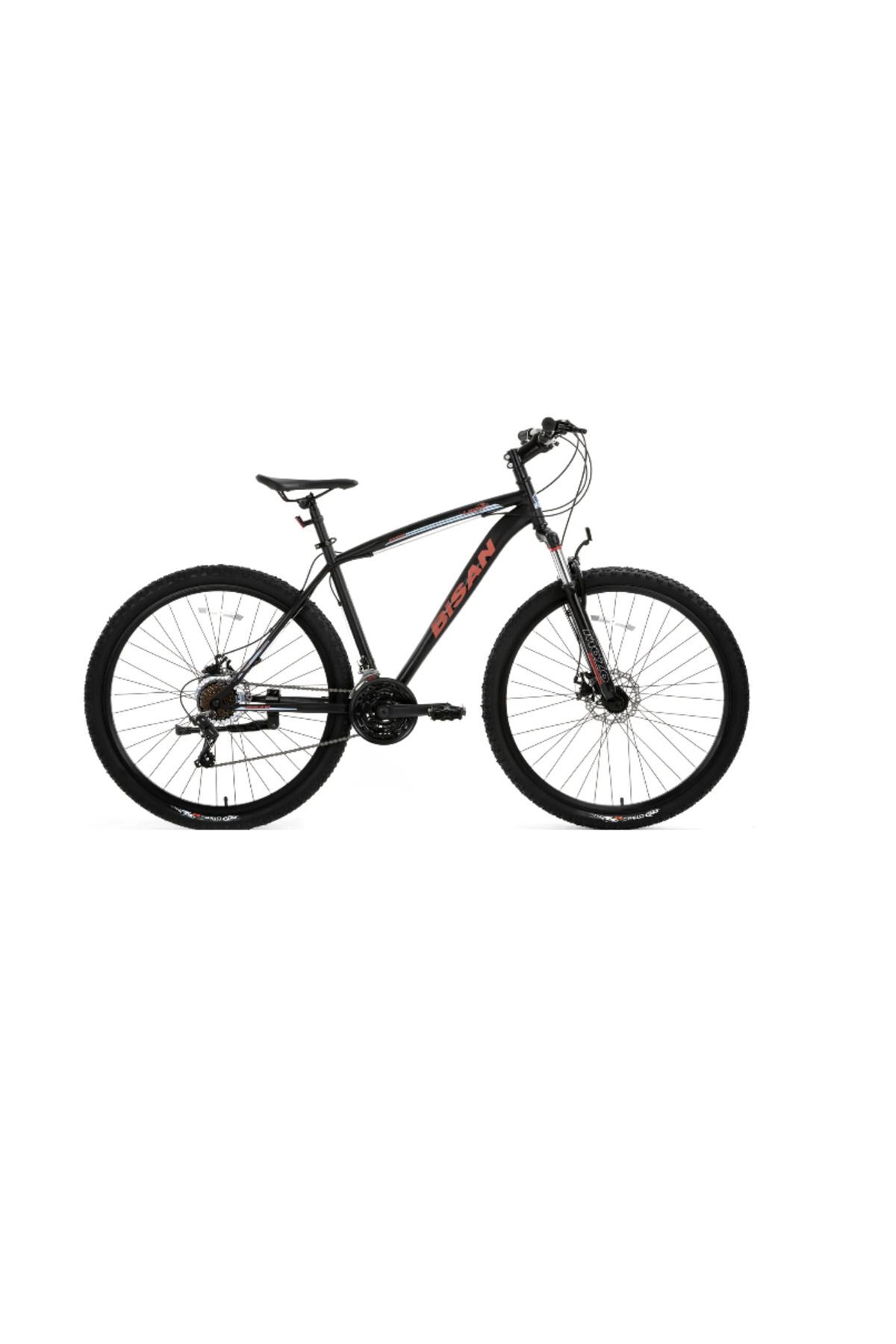 LEON V fren 24'' jant 34cm kadro matsiyah/kırmızı Dağ bisikleti