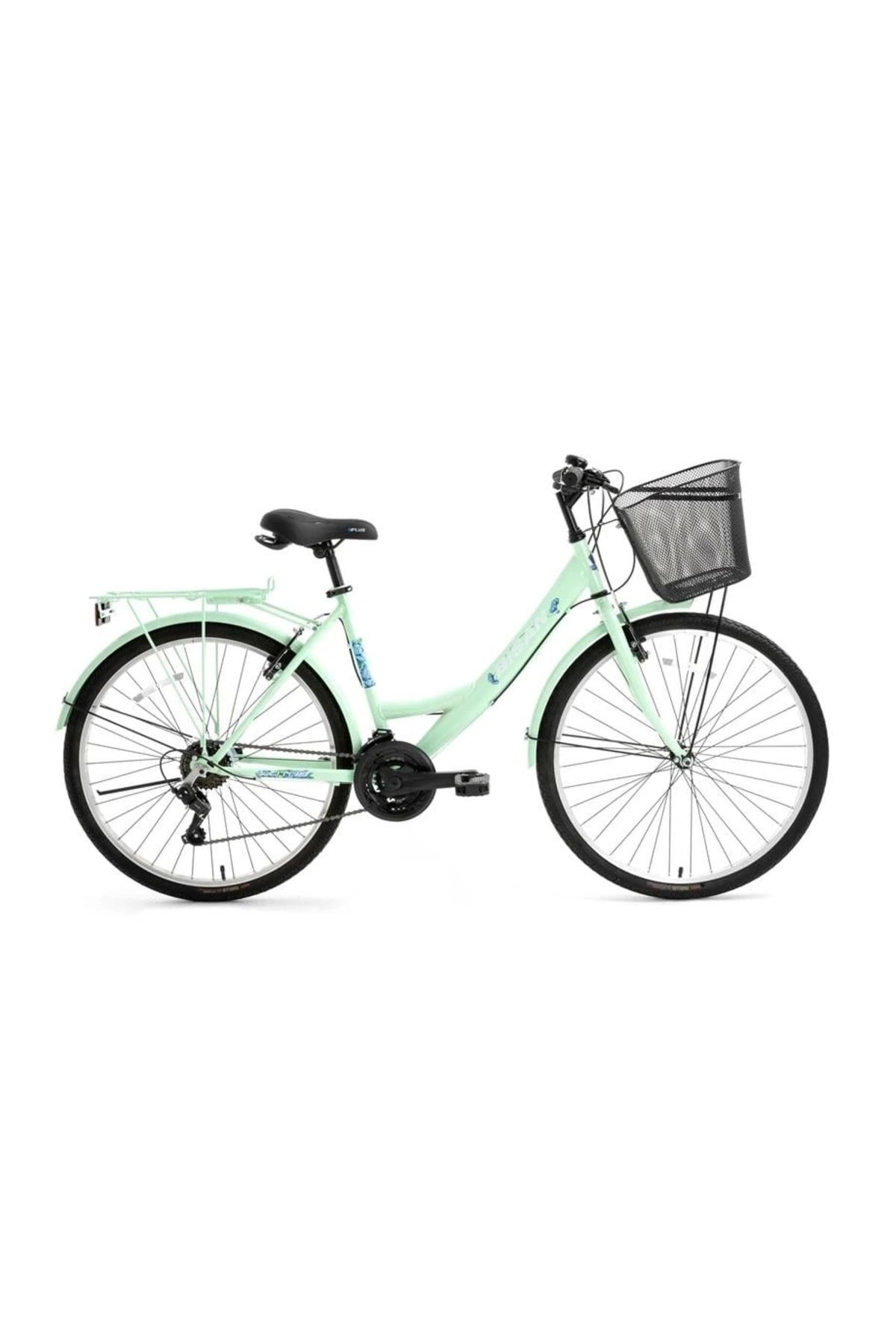 Lotus Kadın Şehir Bisikleti 44cm V 26 Jant 21 Vites Mint Yeşil Beyaz