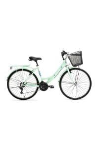 Lotus Kadın Şehir Bisikleti 44cm V 26 Jant 21 Vites Mint Yeşil Beyaz