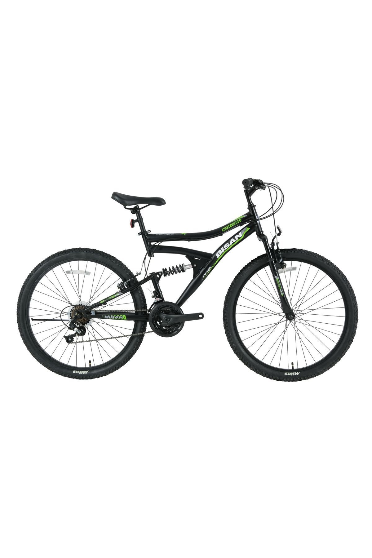 MTS 4300 24 Jant 21 Vites 40 Cm Kadro Dağ Bisikleti - Mat Siyah/Yeşil