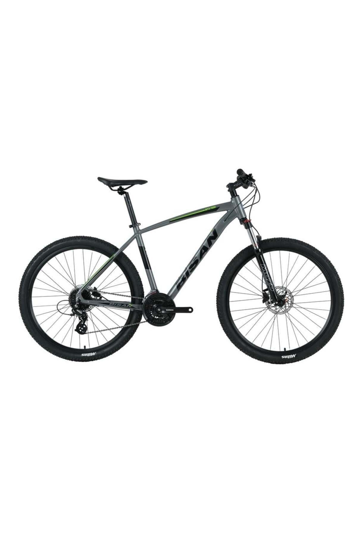 BİSAN MTX 7300 ERKEK DAĞ BİSİKLETİ 48CM HD 26 JANT 24 VİTES METALİK GRİ YEŞİL