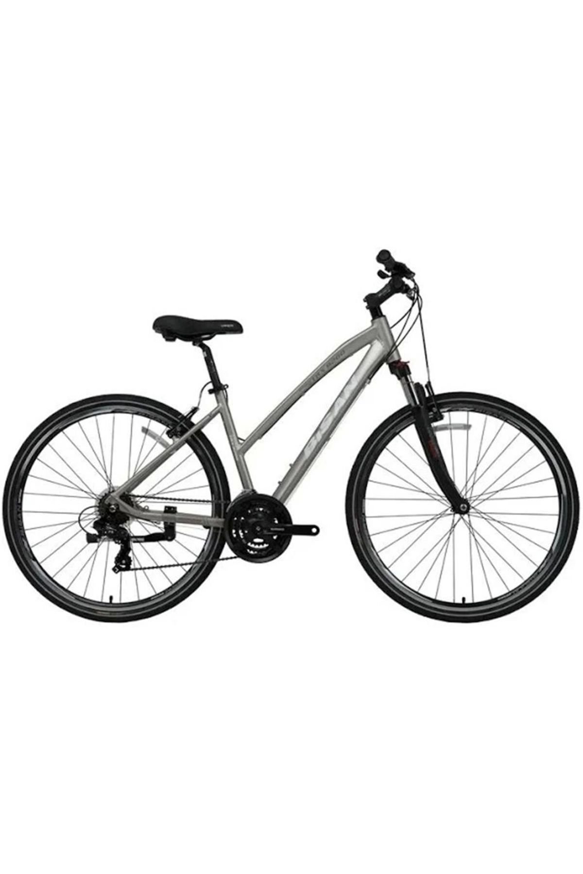 Trx 8200 Kadın Şehir Bisikleti 45cm V 28 Jant 21 Vites Açık Metalik Gri Beyaz