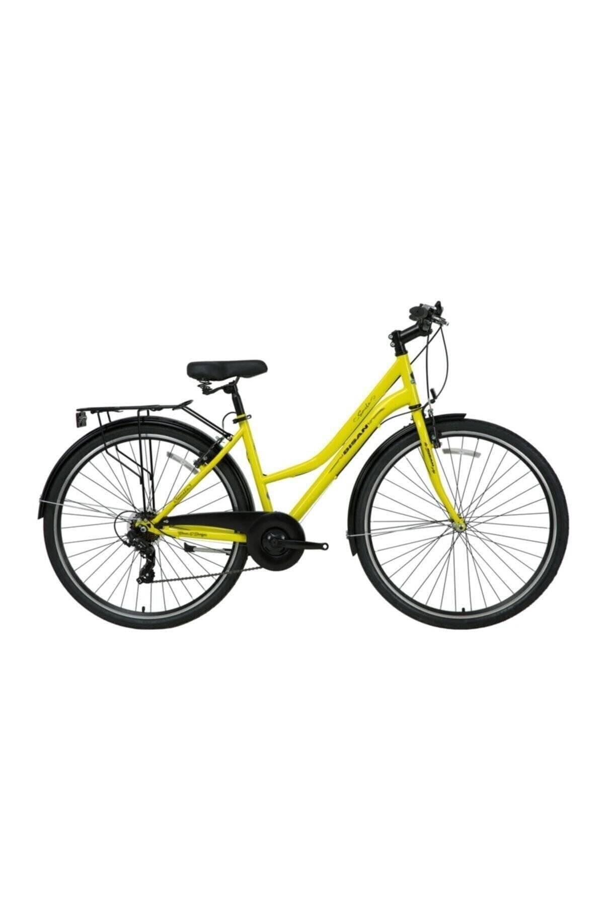 Smıle Kadın Şehir Bisikleti 42cm V 26 Jant 7 Vites Sarı Siyah