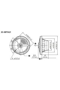 Xs-mp1621 16cm (6,5 INÇ) Marine (deniz Tipi ) 2-yollu Çift Konili 160 Watt Suya Dayanıklı Hopar