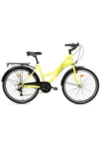 Smile 28'' Şehir Bisikleti Sarı, 44 cm Çelik Kadro, 7 Vites, 2024 Model