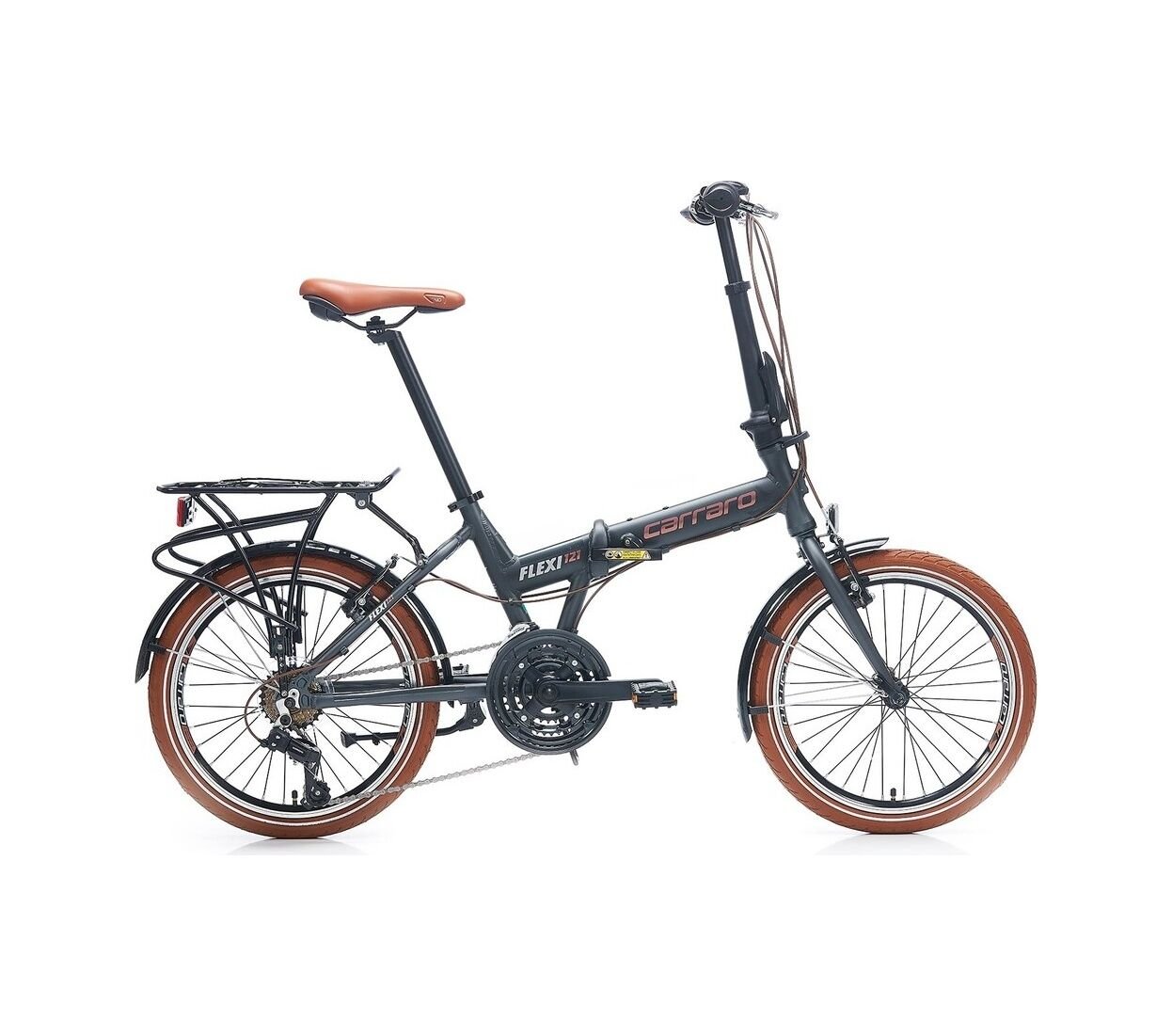 Carraro Flexi 121 20 Jant Dağ Bisikleti 35 Cm Kadro 21 Vites V-fren Mat Antrasit Gri Bakır Blc Bisiklet Çok Renkli