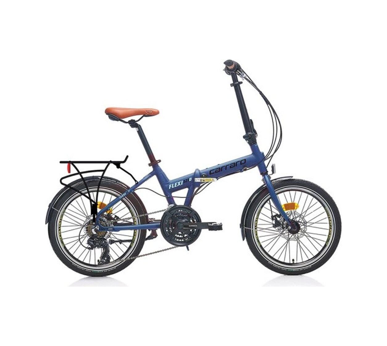 Carraro Flexi 121d 20 Jant Dağ Bisikleti 35 Cm Kadro 21 Vites Mekanik Disk Fren Mat Navy Mavi Siyah Kahve Blc Bisiklet Çok Renkli