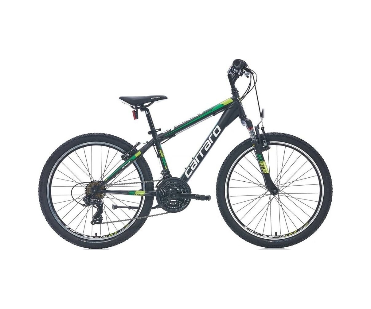 Carraro 24 Jant Speed 240 Dağ Bisikleti 36 Cm Kadro 21 Vites V Fren Mat Siyah-yeşil-koyu Yeşil Blc Bisiklet Çok Renkli