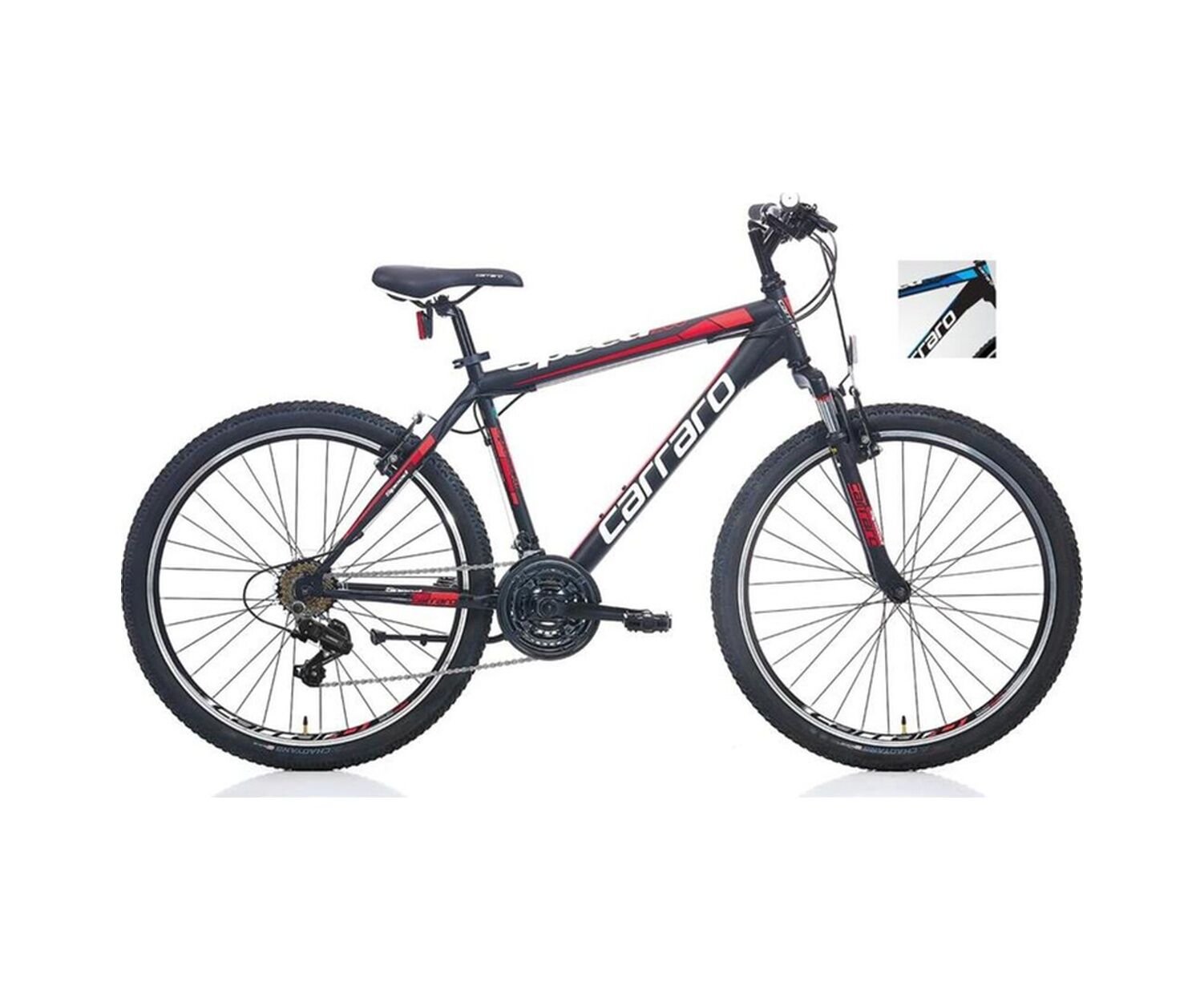 Speed 260 Erkek Dağ Bisikleti 460h V 26 Jant 21 Vites Mat Siyah-mavi-koyu Mavi Standart