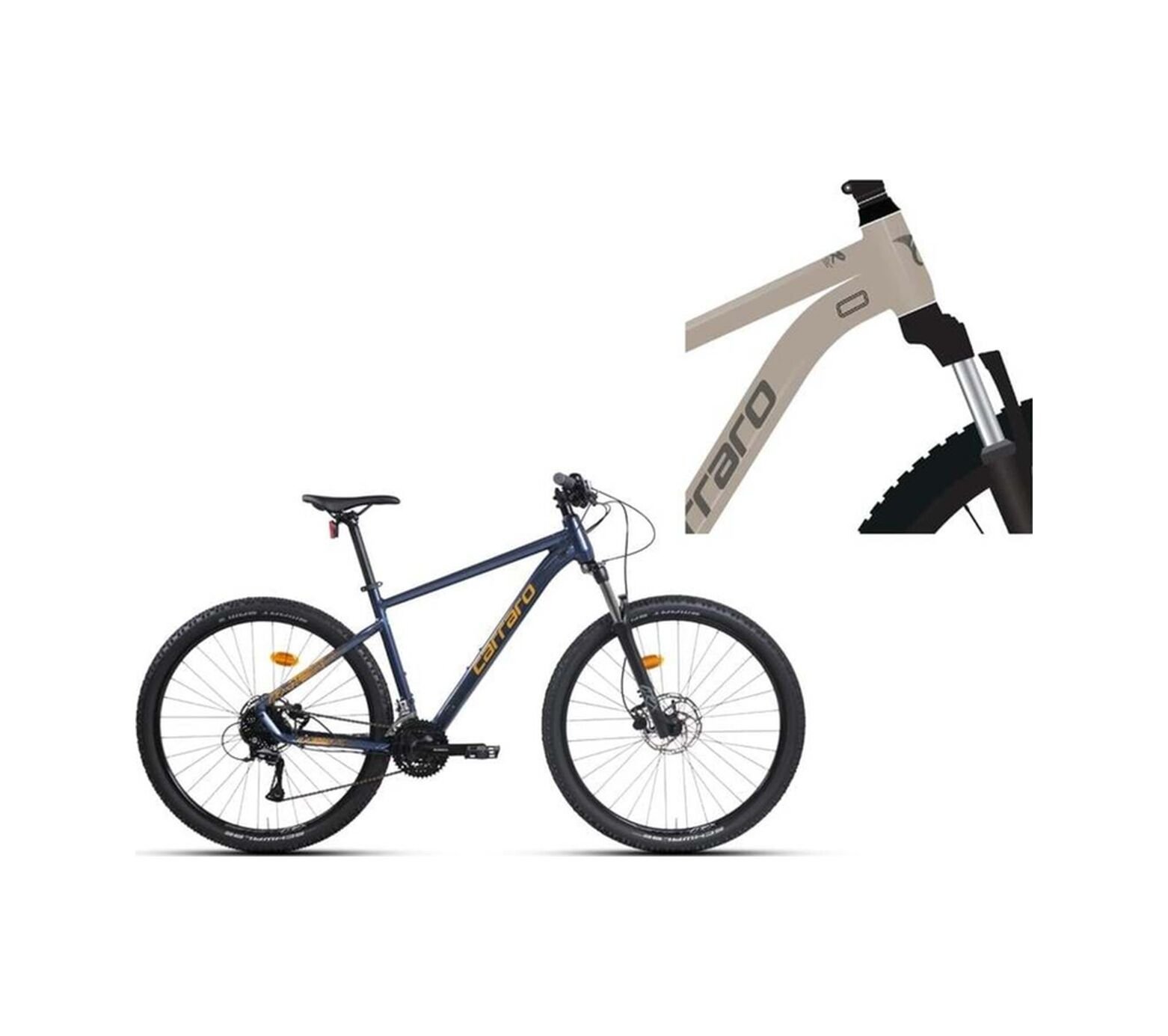 Crx 924 Erkek Dağ Bisikleti 400h Hd 29 Jant 24 Vites Gül Gri Koyu Gri Standart