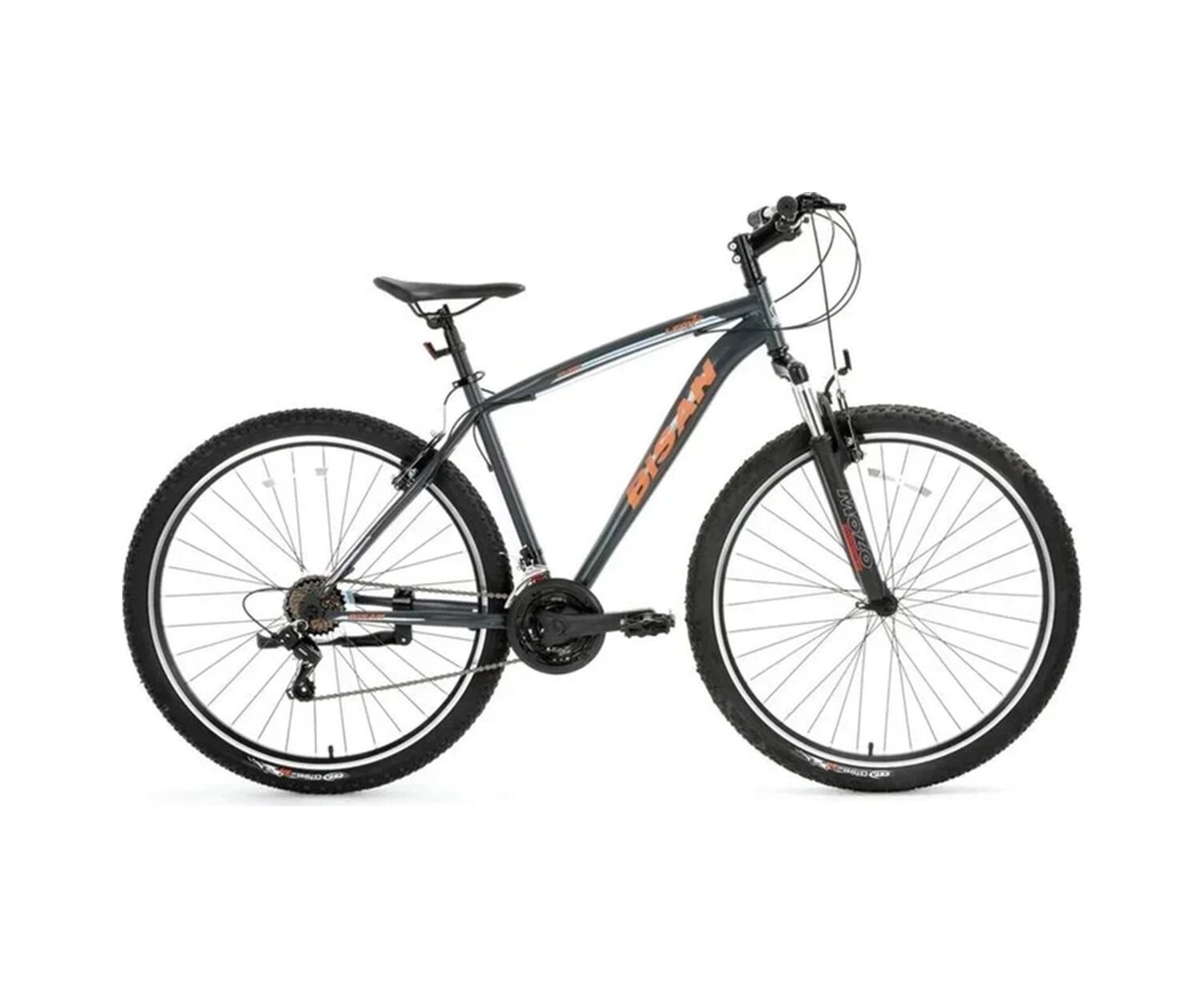 Leon Erkek Dağ Bisikleti 46cm V 26 Jant 21 Vites Mat Gri Turuncu Standart
