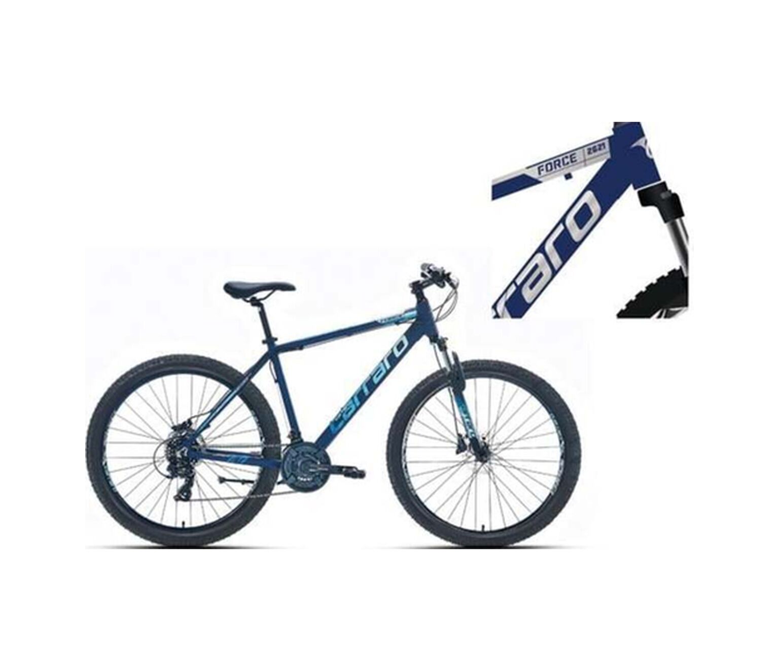 Force 920 Erkek Dağ Bisikleti 480h Hd 29 Jant 21 Vites Metalik Mavi Gümüş Standart