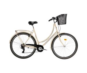 Bisan Paradise Krem 28 Jant Şehir Bisikleti Sepetli 7 Vites Kadın Model Blc Çok Renkli