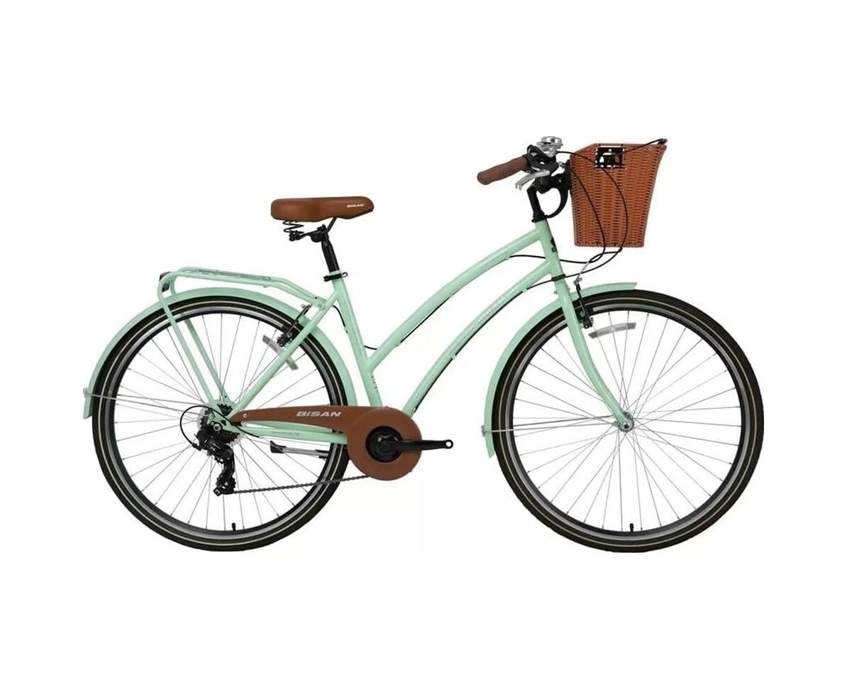 Bisan Serenity S Mint Yeşil 28 Jant Şehir Bisikleti Sepetli Kadın Hafif Kadro Blc Çok Renkli
