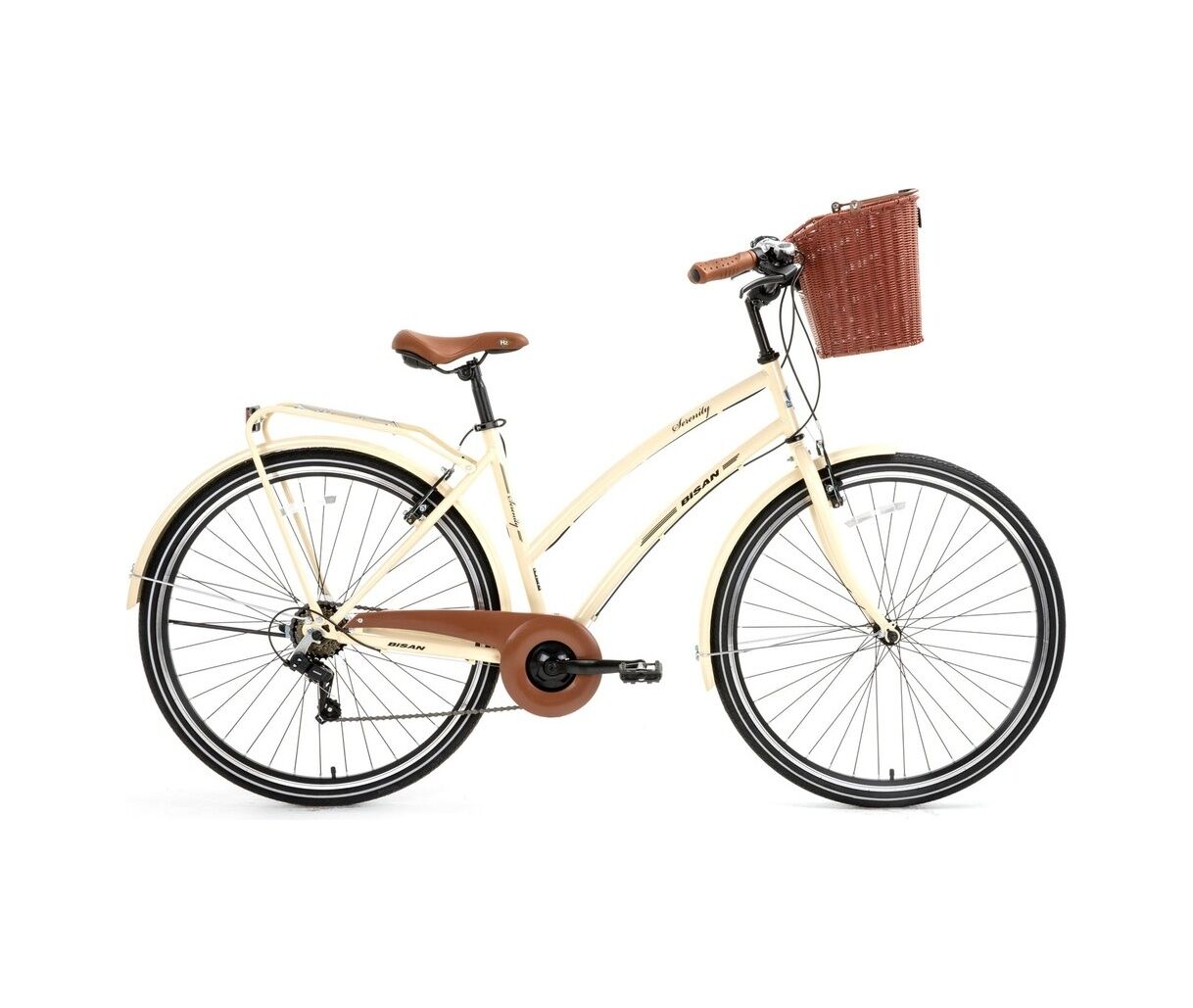 Bisan Serenity Krem 28 Jant Şehir Bisikleti Sepetli Kadın Hafif Kadro Blc Çok Renkli