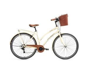 Bisan Serenity Krem 28 Jant Şehir Bisikleti Sepetli Kadın Hafif Kadro Blc Çok Renkli