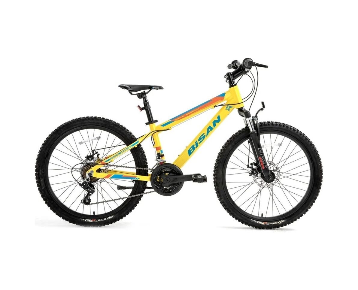 Bisan Kdx 2900 Disk Sarı Renk Alüminyum 24 Jant 21 Vites Çocuk Bisikleti Çok Renkli