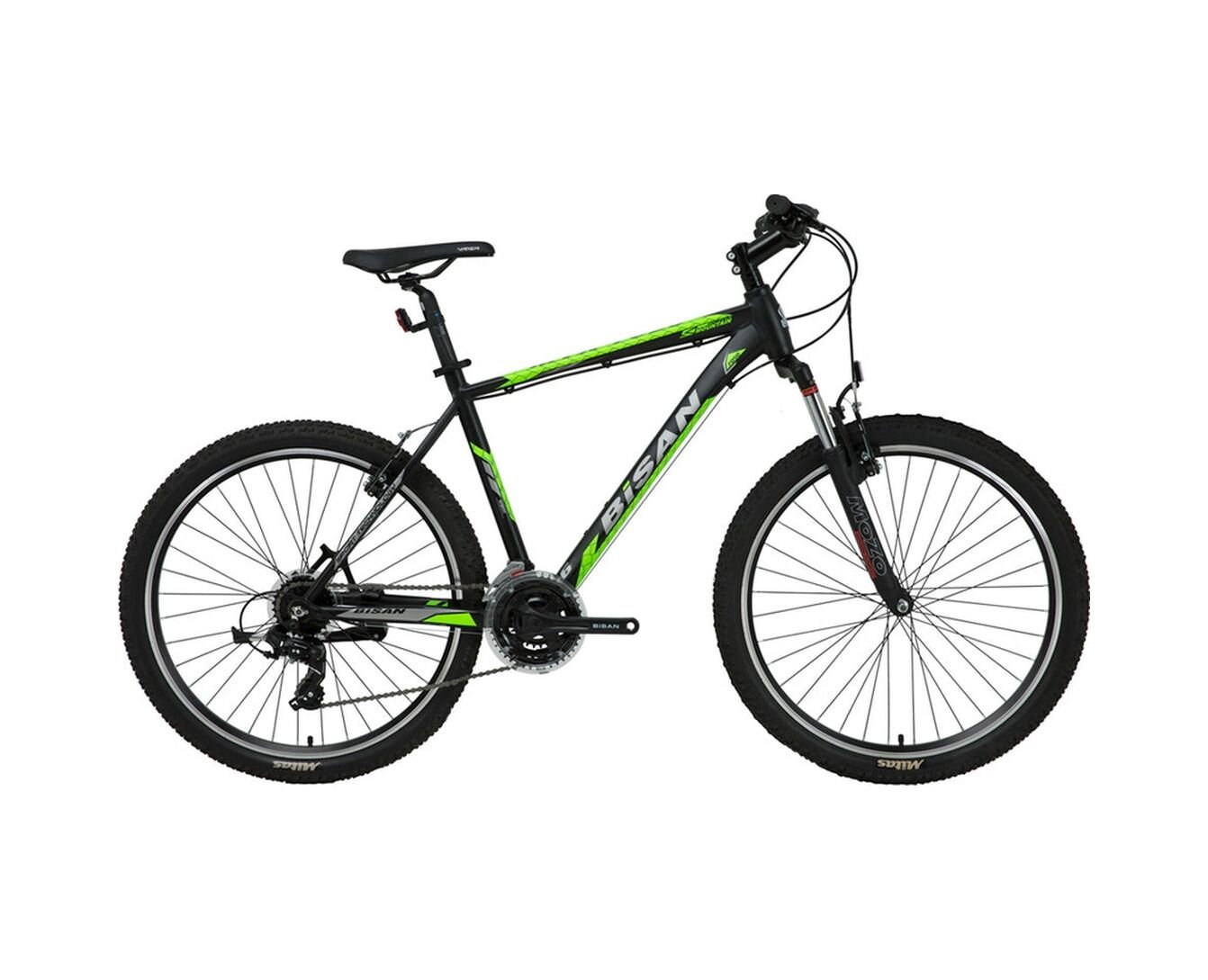 Bisan Mtx 7050 V Brake 17-43 26 Jant 3x7 Vites Siyah Yeşil Alüminyum Dağ Bisikleti Blc Standart