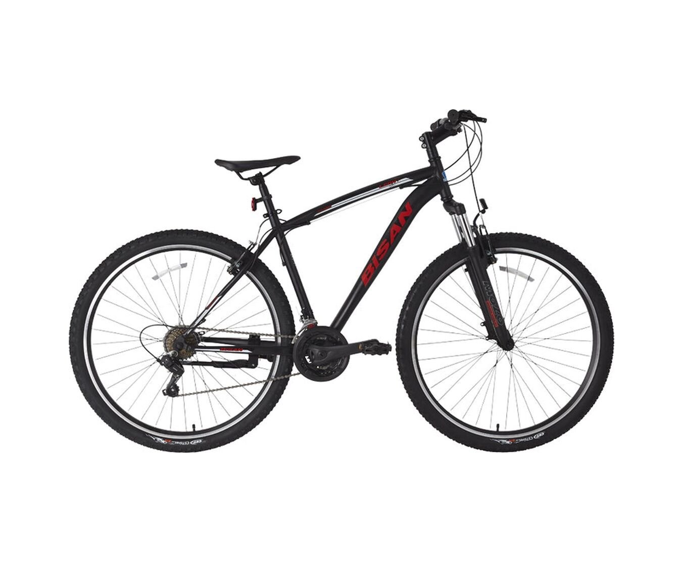 Bisan Leon V Fren 18 - 46 Cm 26 Jant Mat Siyah Kırmızı 21 Vites Dağ Bisikleti Blc Standart
